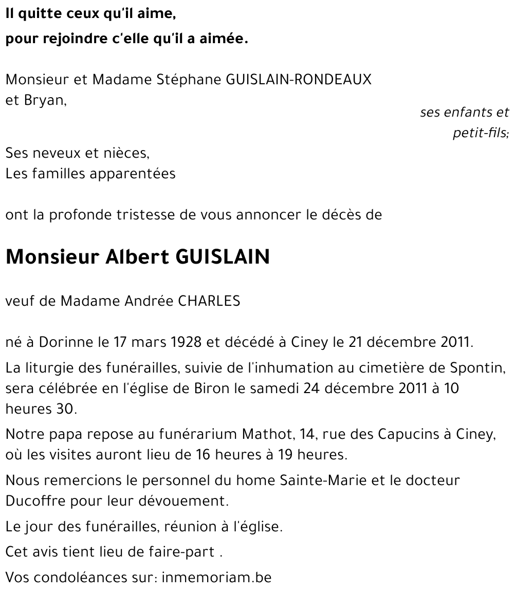 albert GUISLAIN