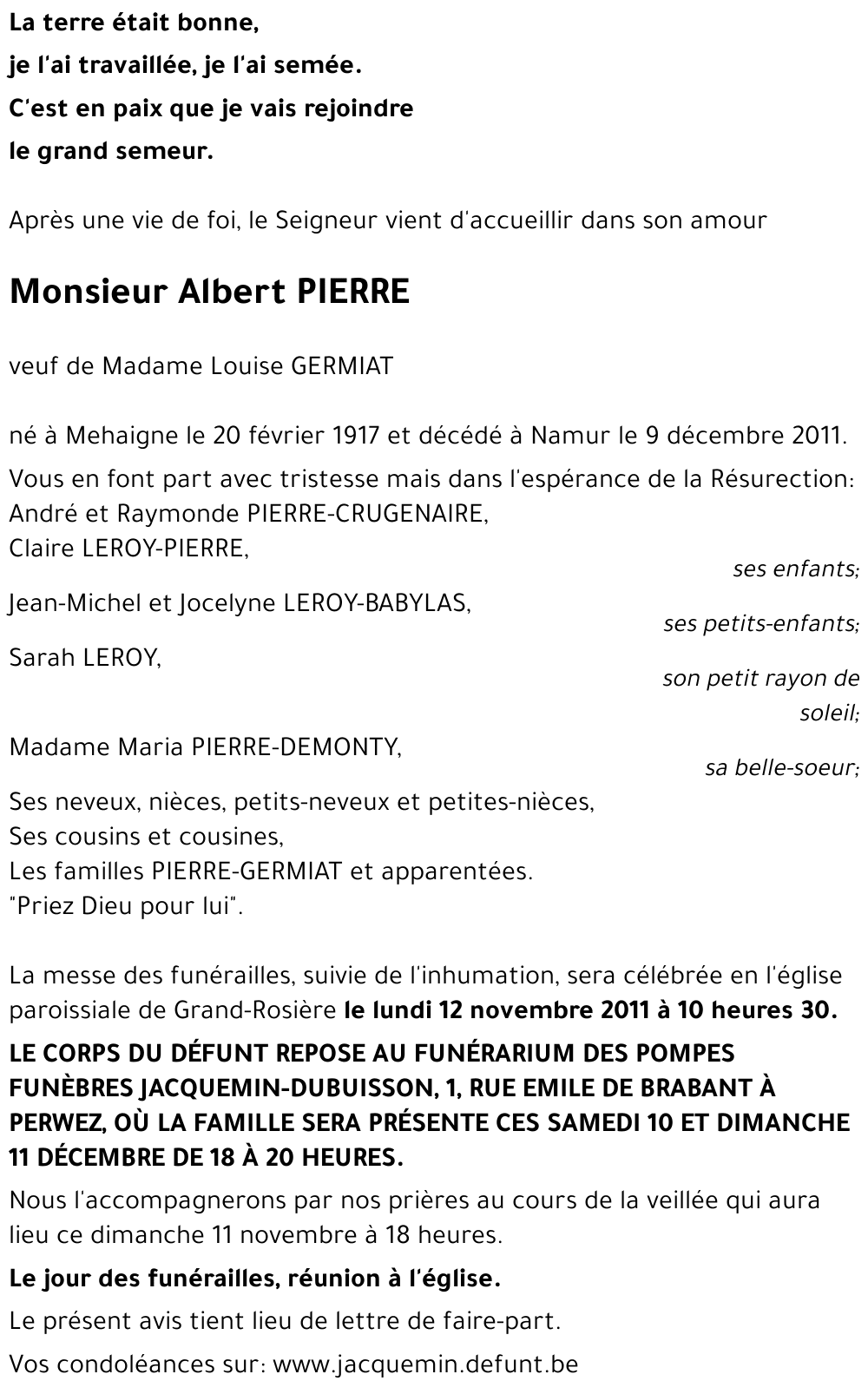 Albert PIERRE