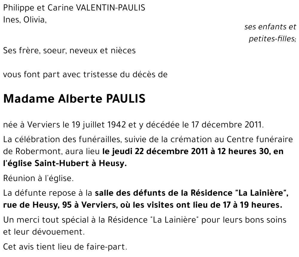 Alberte PAULIS