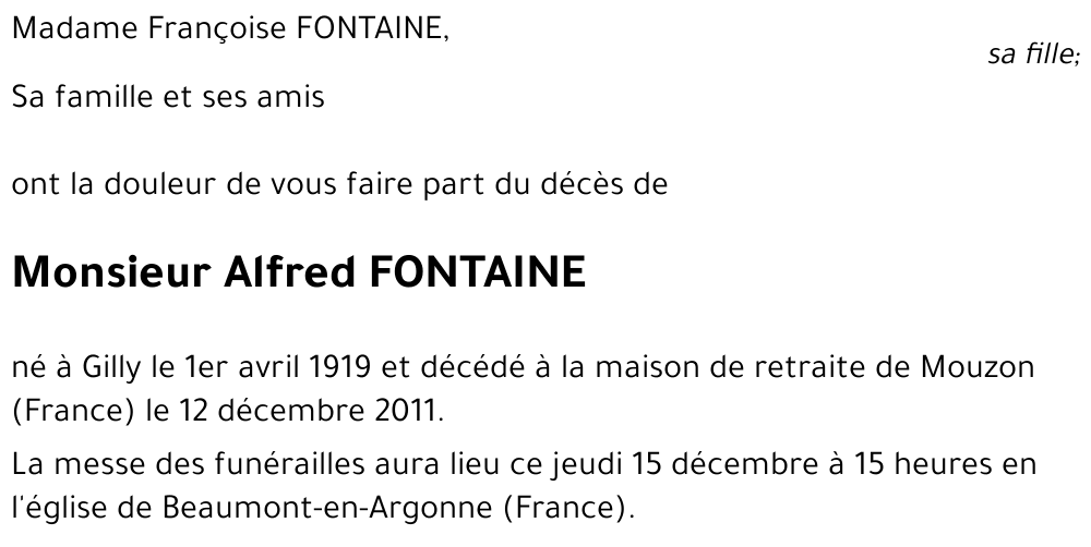 Alfred FONTAINE