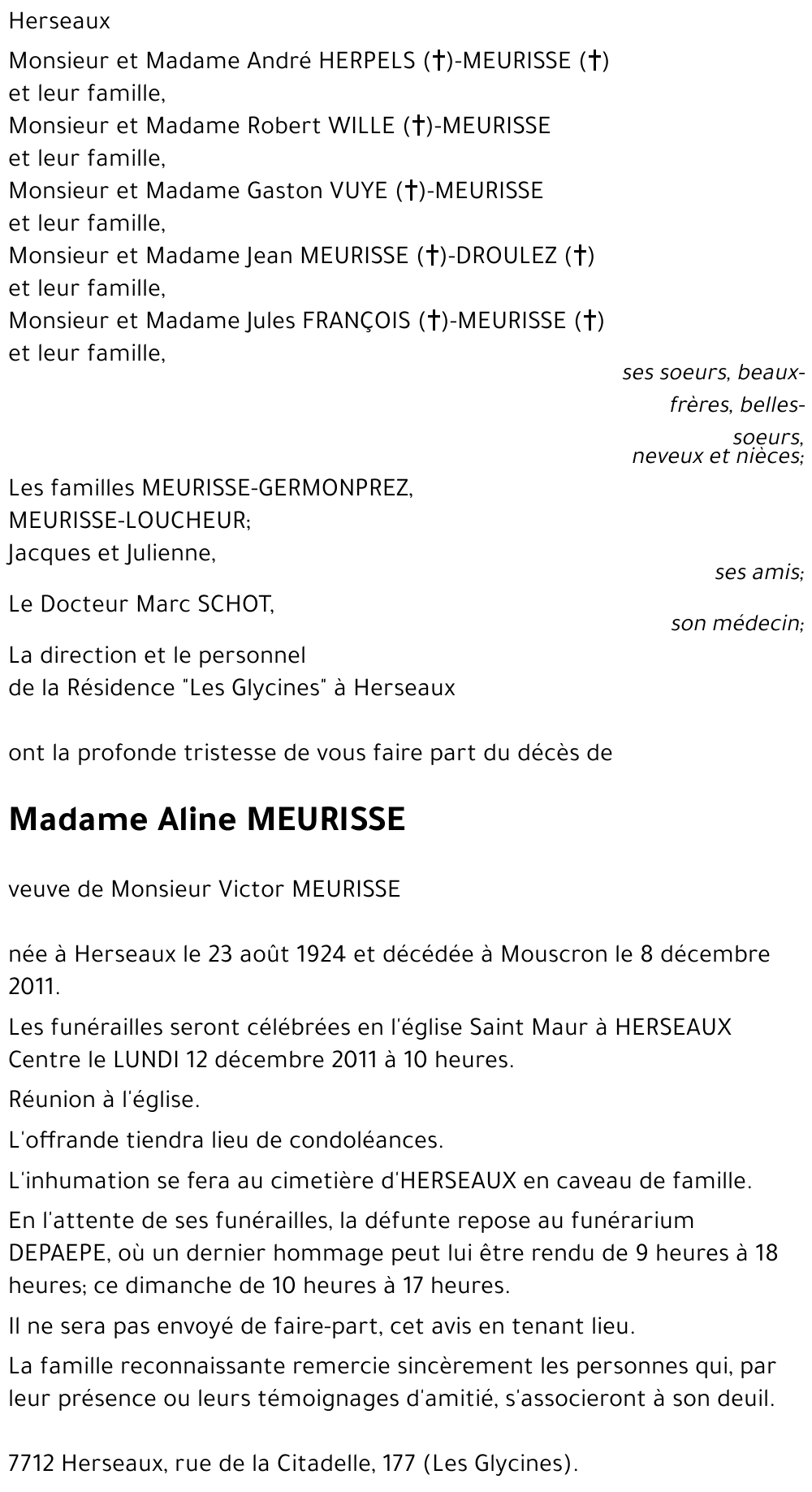 Aline MEURISSE