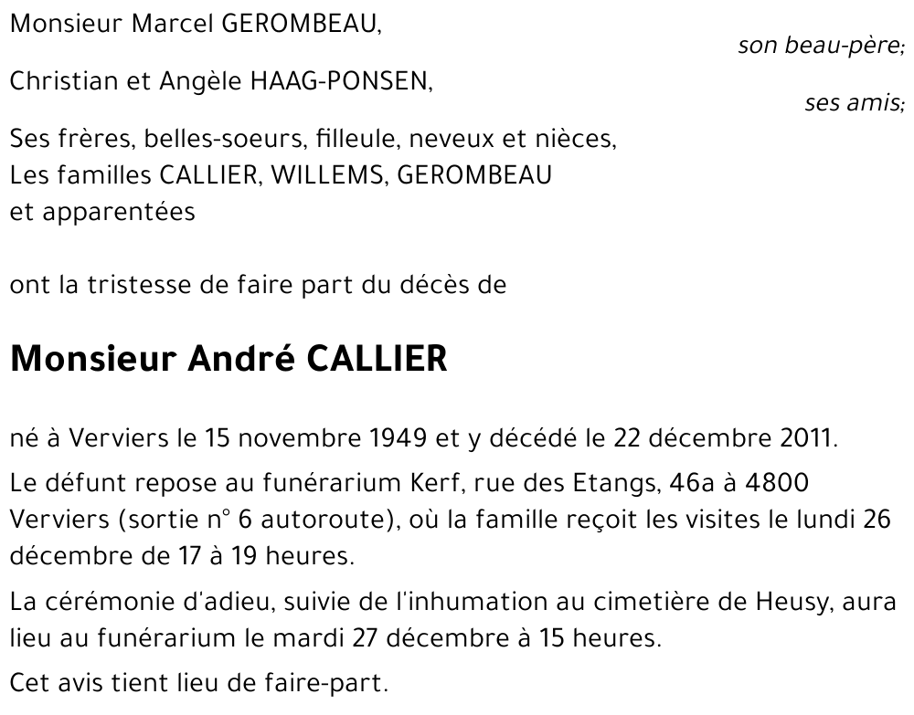 André CALLIER