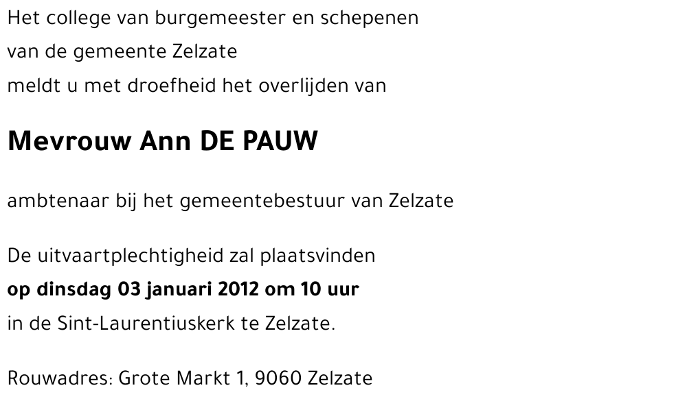 Ann DE PAUW