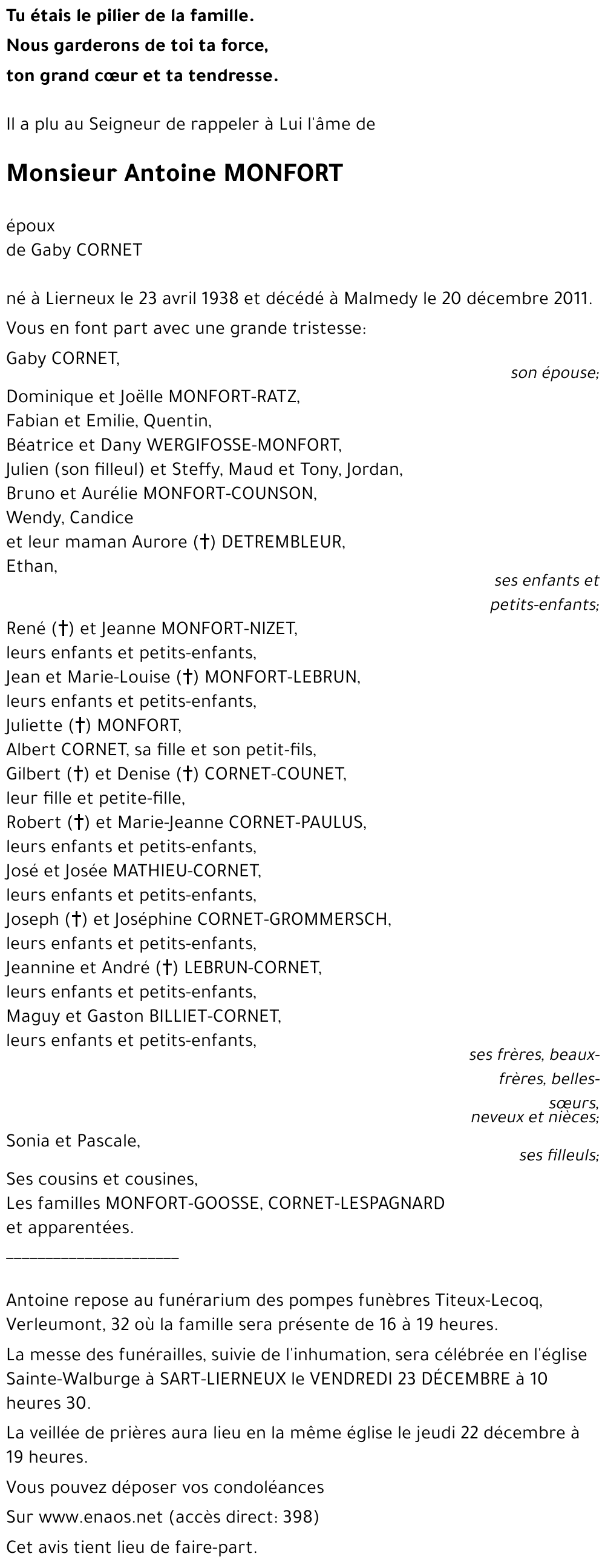 Antoine MONFORT