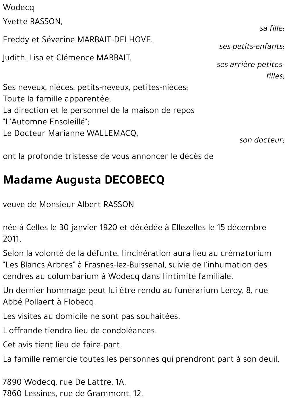 Augusta DECOBECQ
