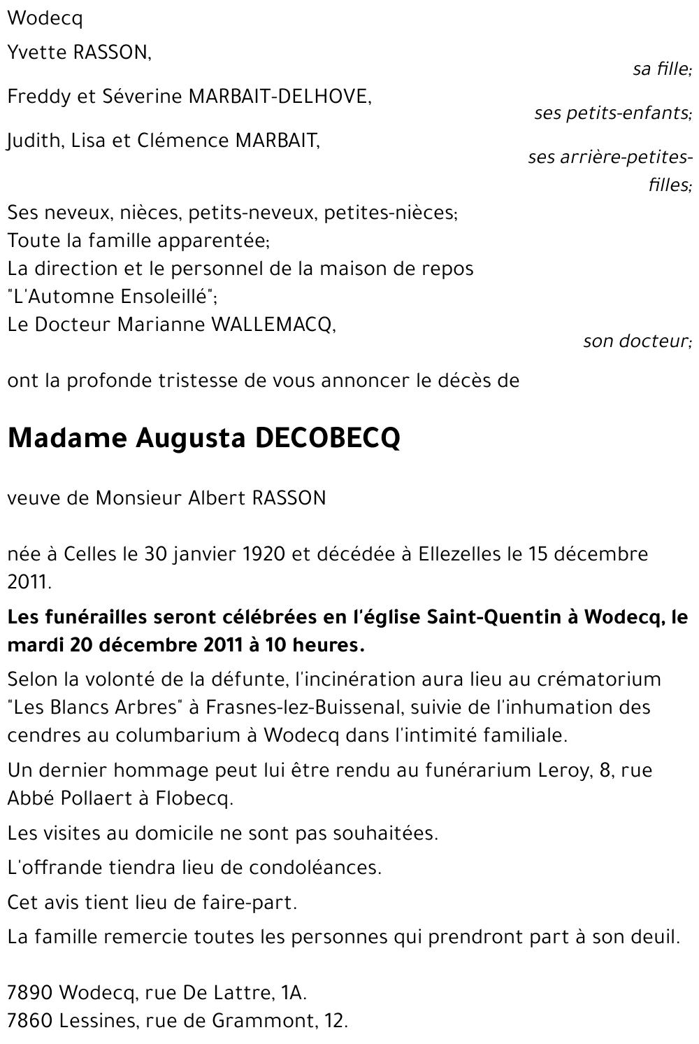 Augusta DECOBECQ