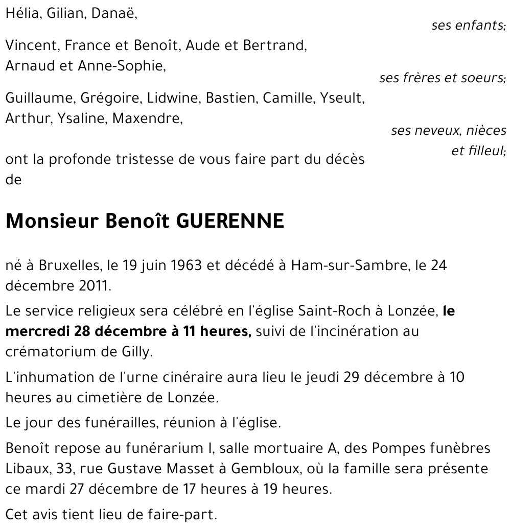 Benoît GUERENNE