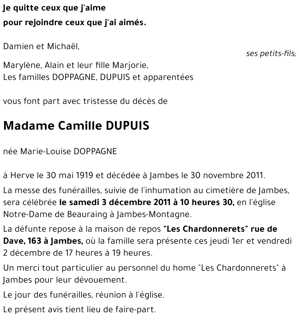 Camille DUPUIS