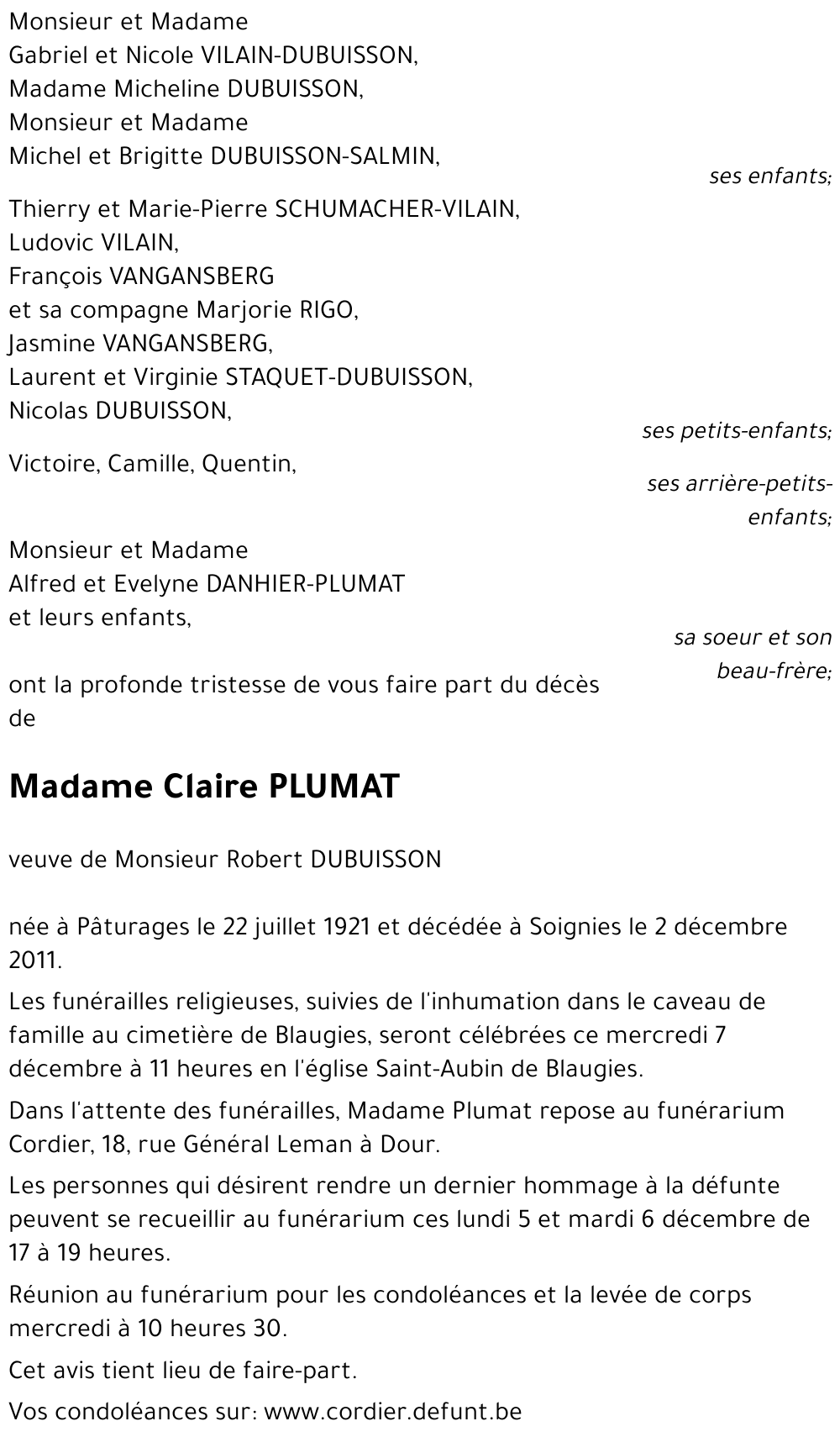 Claire PLUMAT