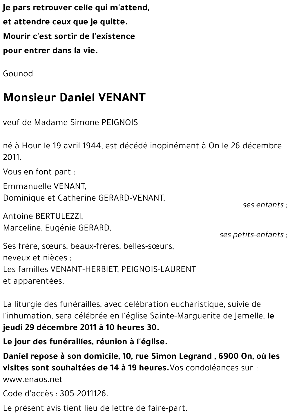 Daniel VENANT