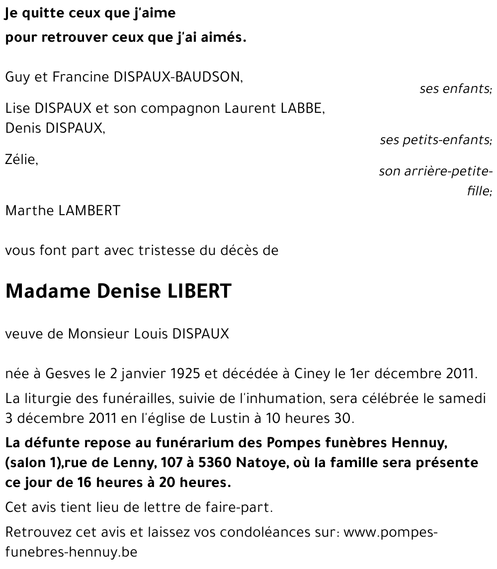 Denise LIBERT