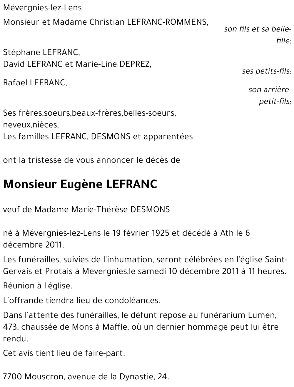 Eugène Lefranc