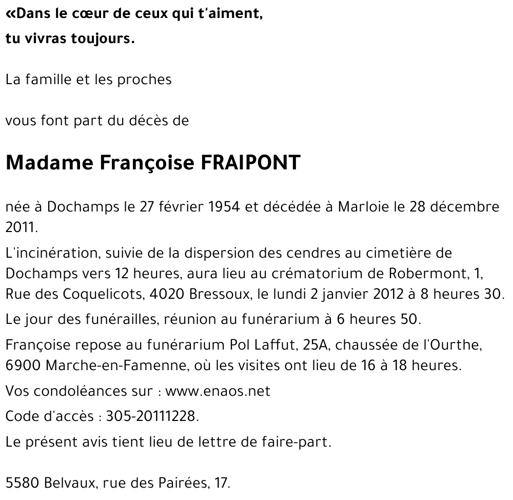 Françoise FRAIPONT