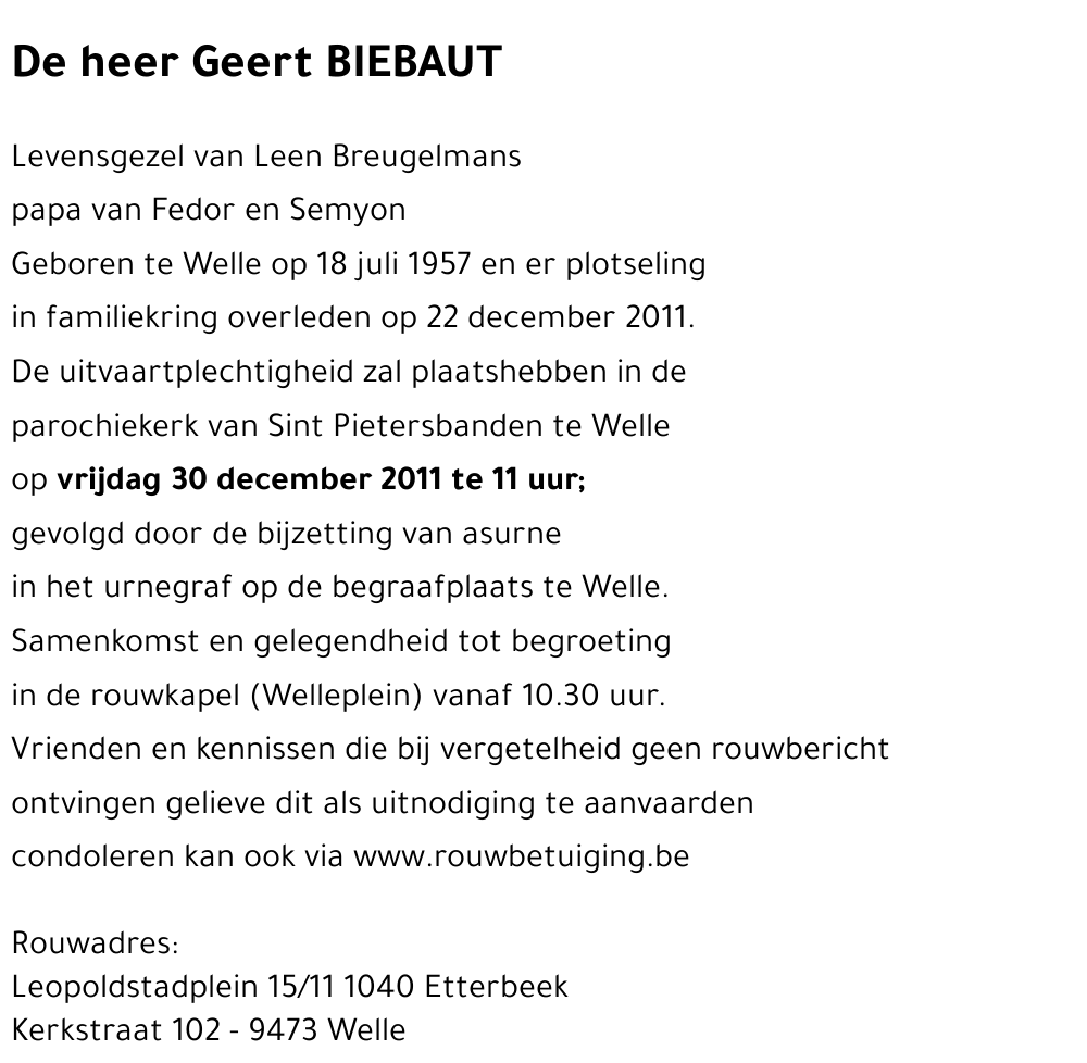 Geert BIEBAUT