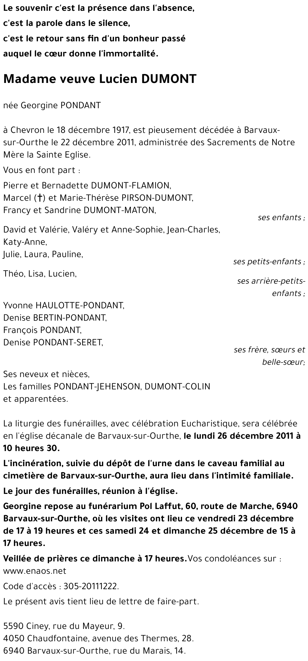 Georgine PONDANT
