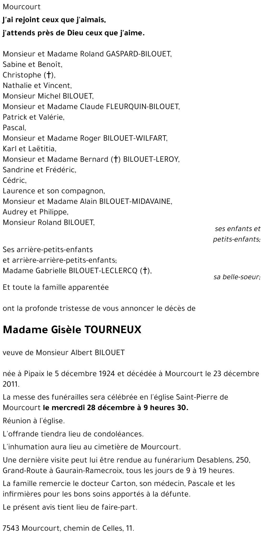 Gisèle TOURNEUX