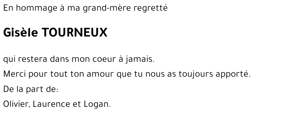 Gisèle TOURNEUX