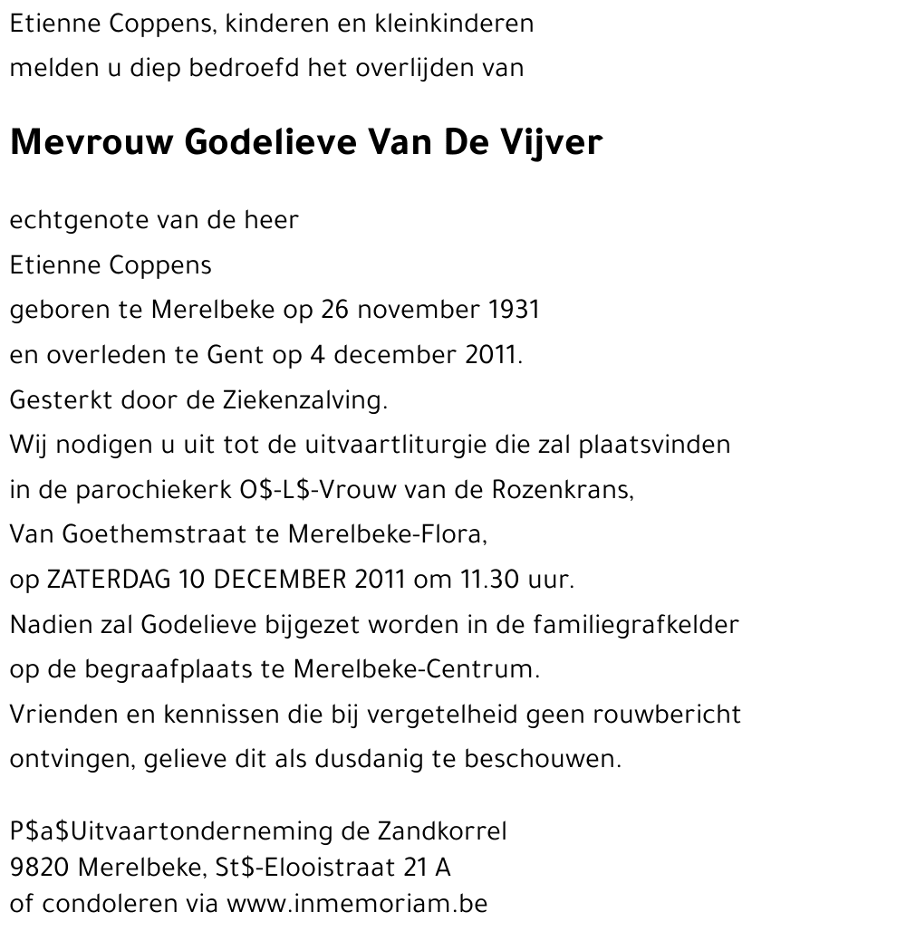 Godelieve Van De Vijver