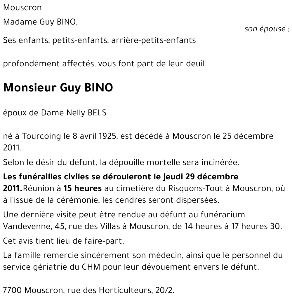 Guy BINO