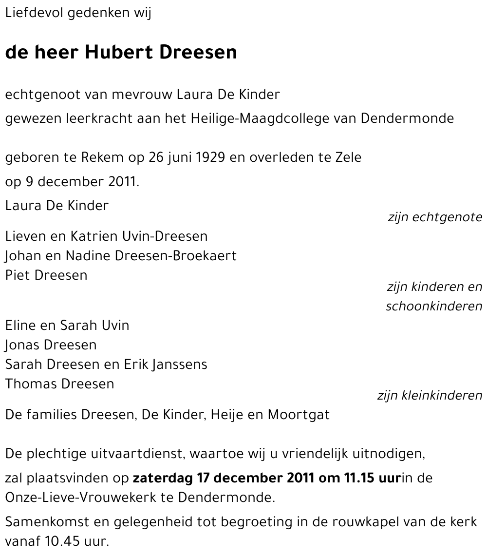 Hubert DREESEN