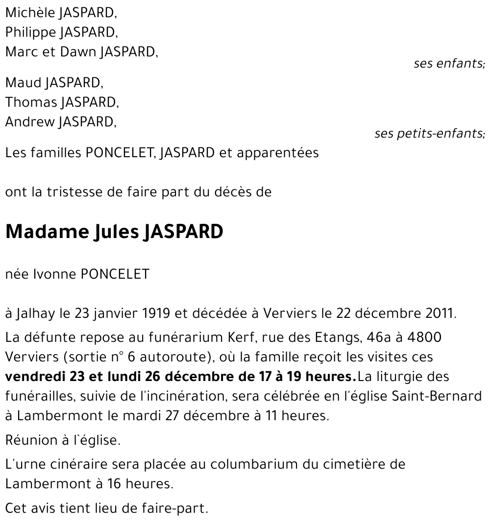 Ivonne JASPARD