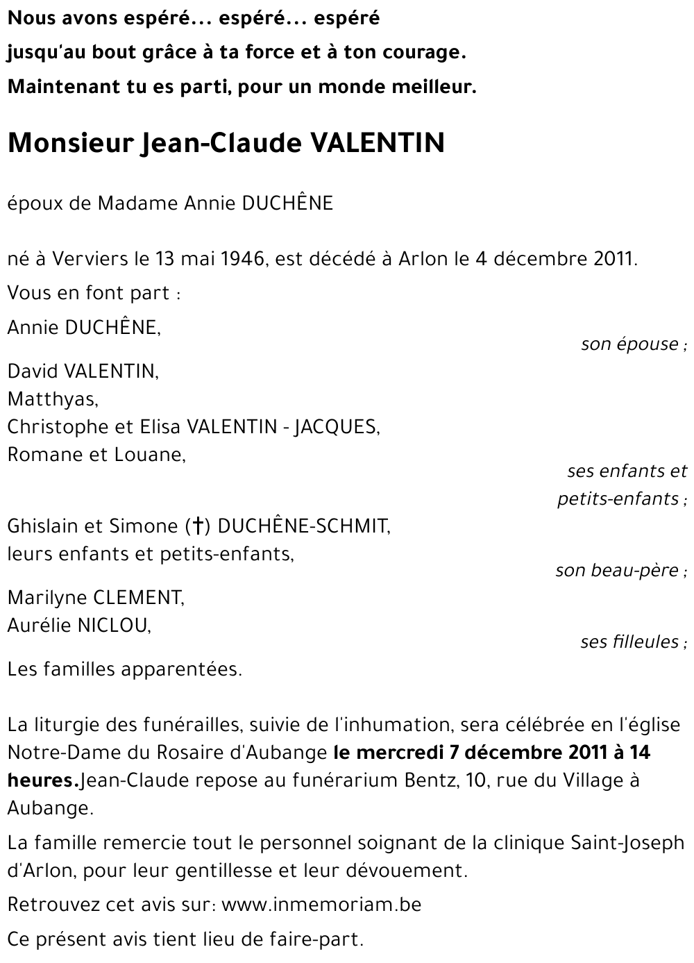 Jean-Claude VALENTIN