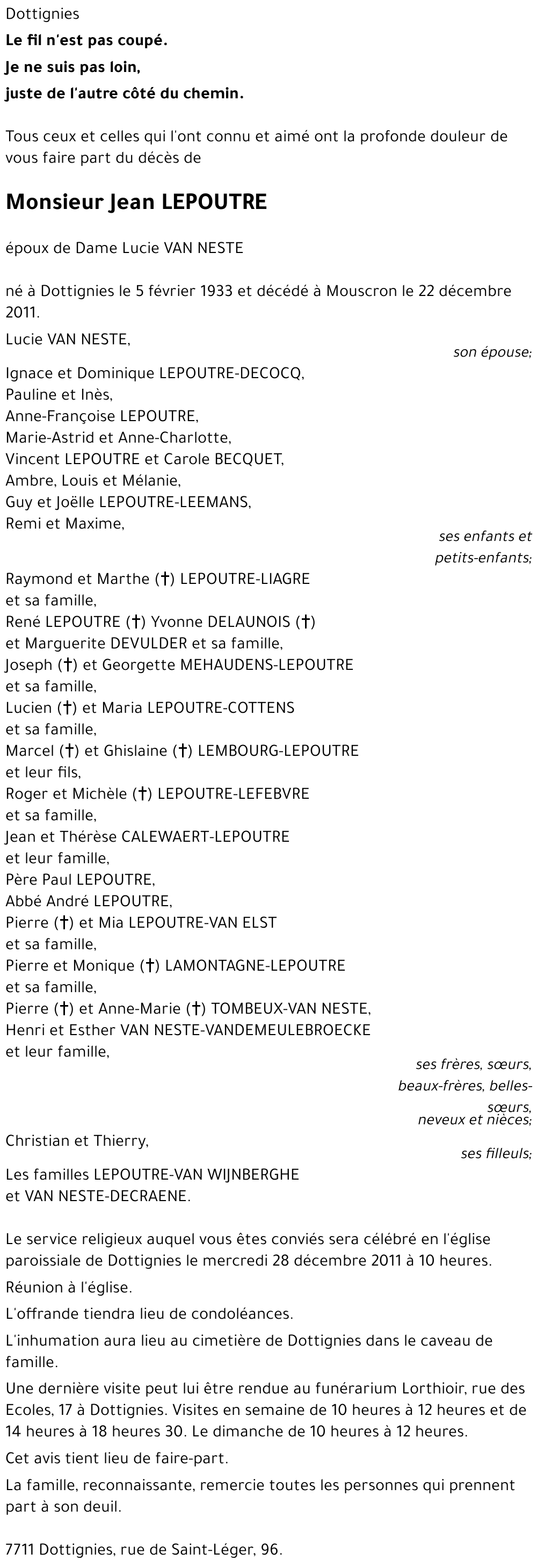 Jean LEPOUTRE