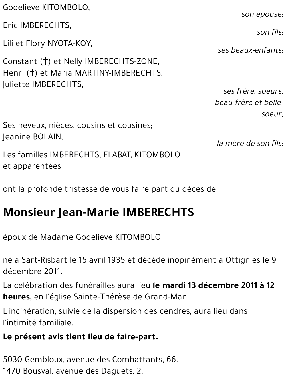 Jean-Marie IMBERECHTS