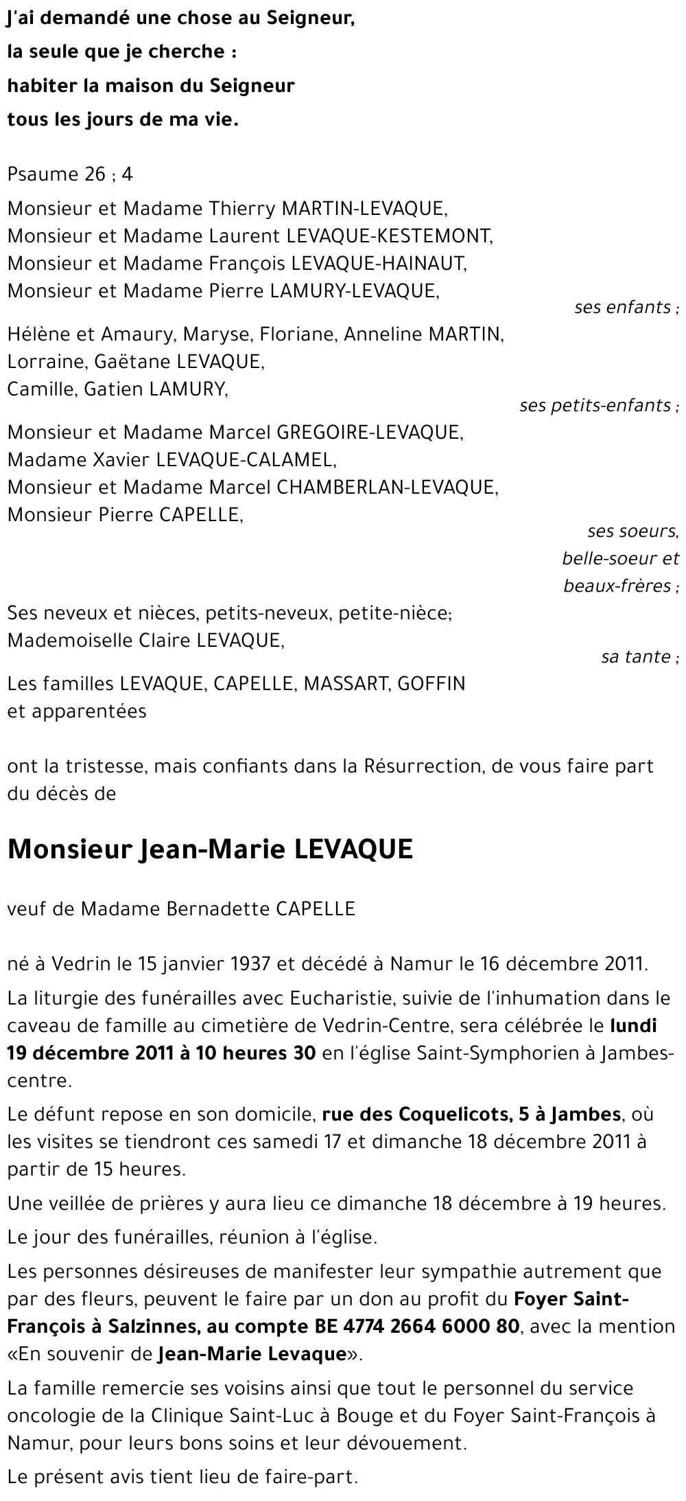 Jean-Marie LEVAQUE