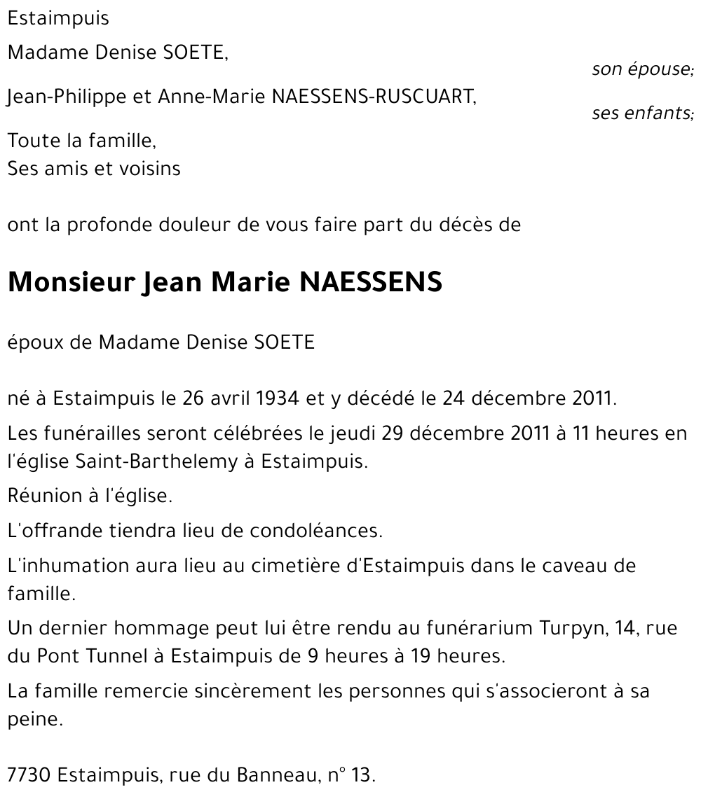 Jean-Marie NAESSENS