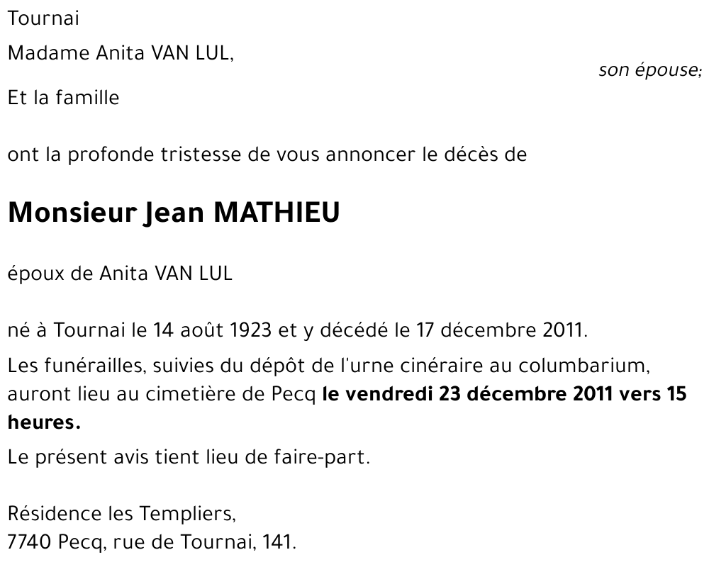 Jean MATHIEU