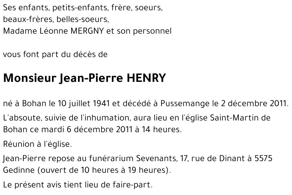 Jean-Pierre HENRY