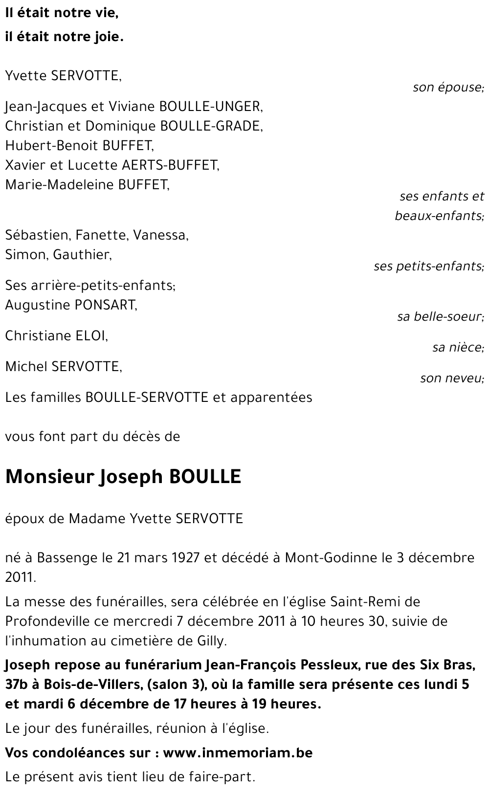 Joseph BOULLE