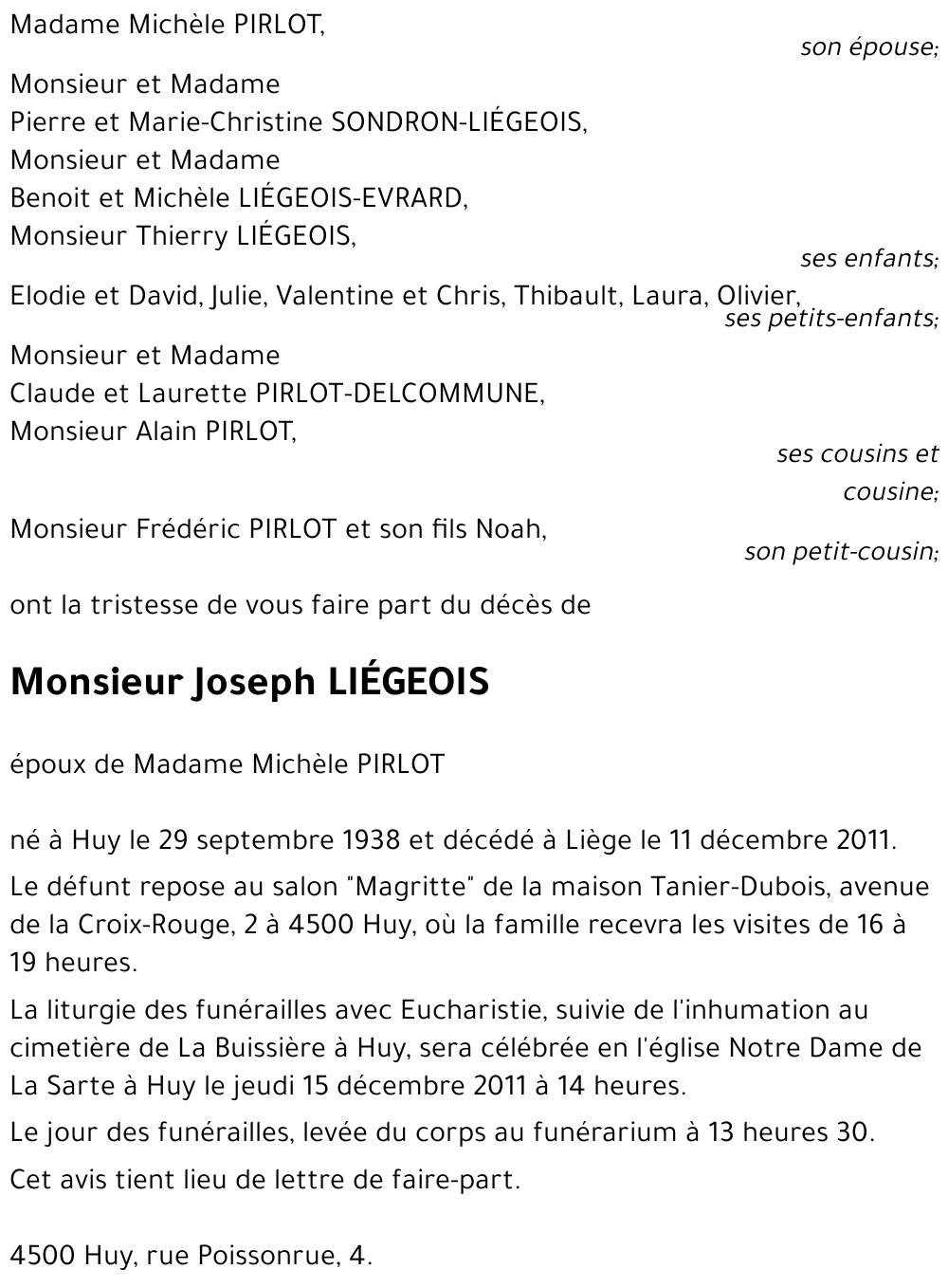 Joseph LIÉGEOIS
