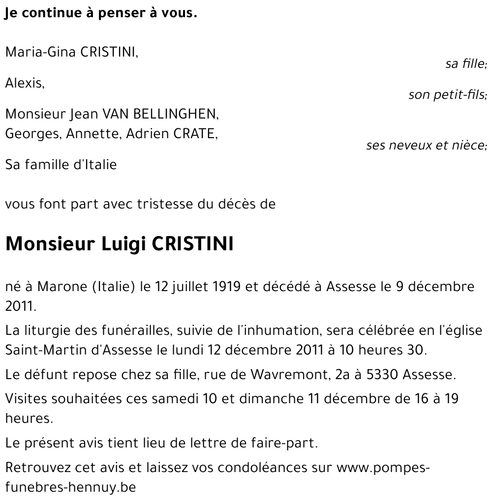 Luigi CRISTINI