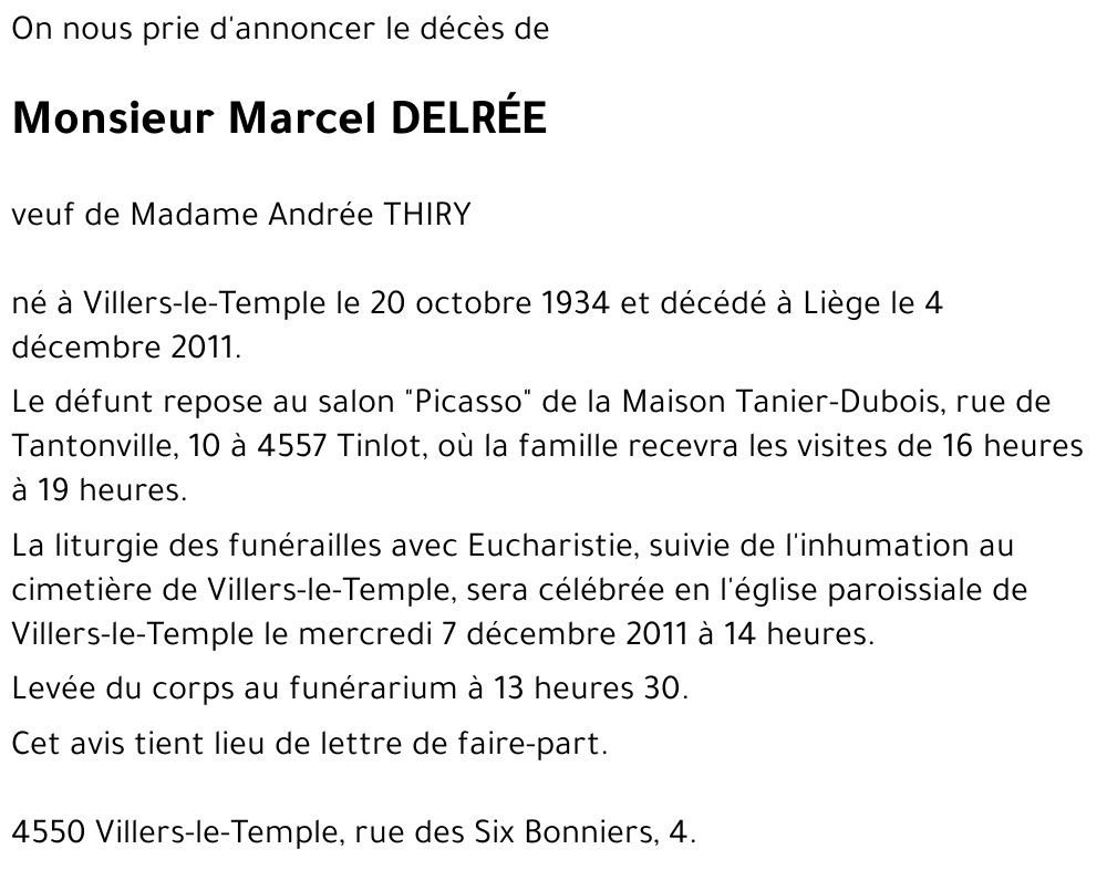 Marcel DELRÉE