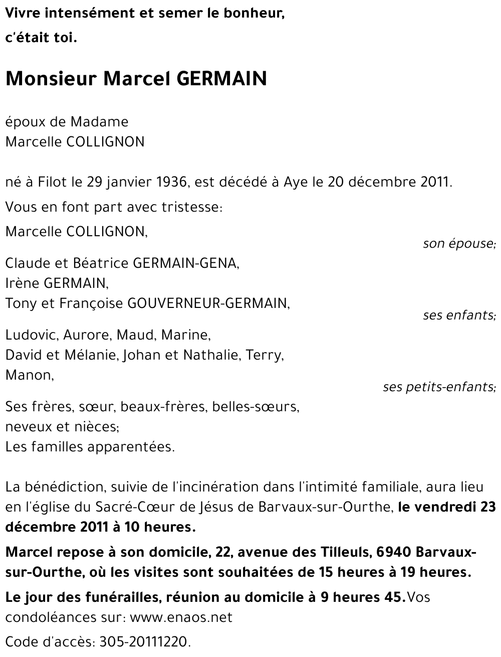 Marcel GERMAIN