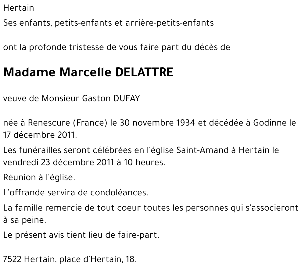 Marcelle DELATTRE