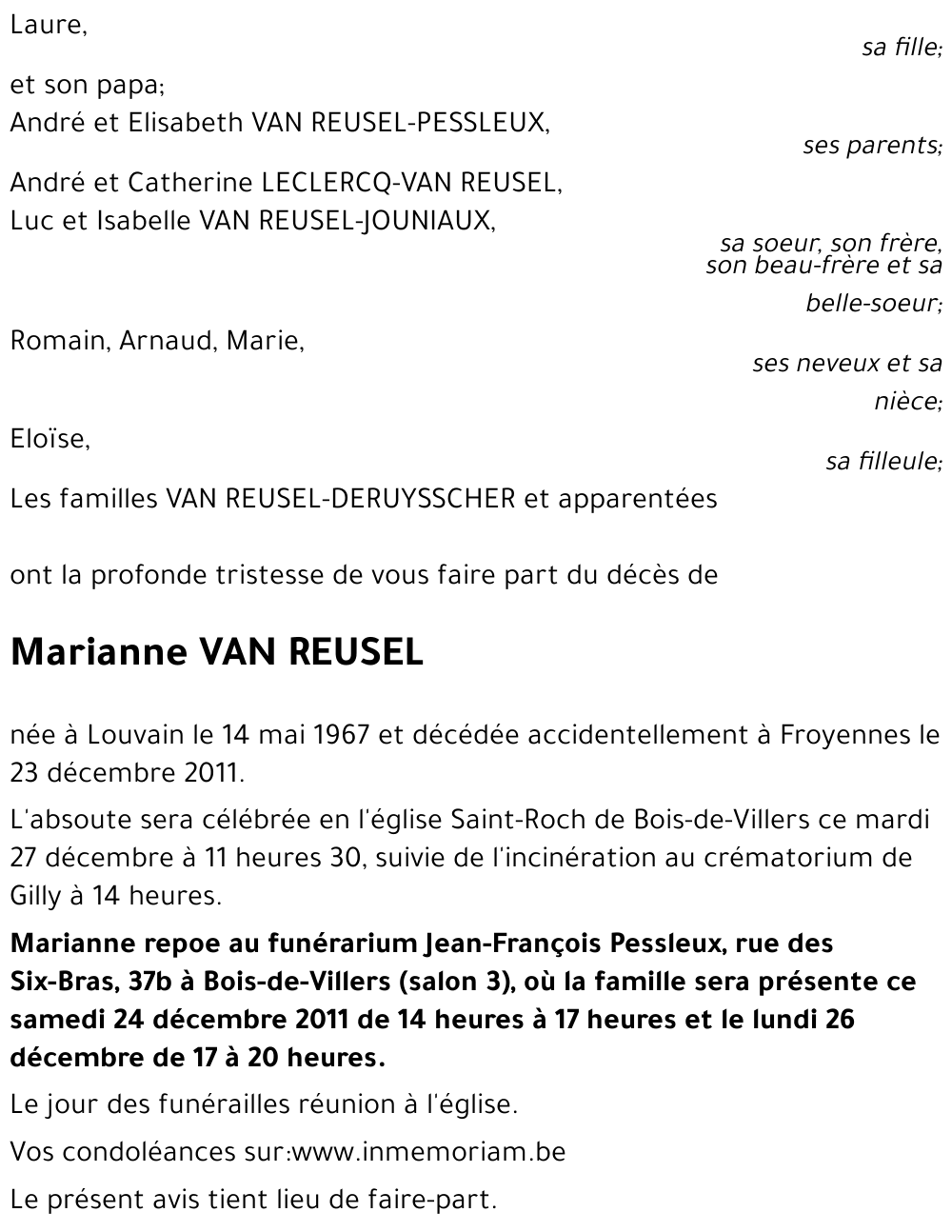 Marianne VAN REUSEL