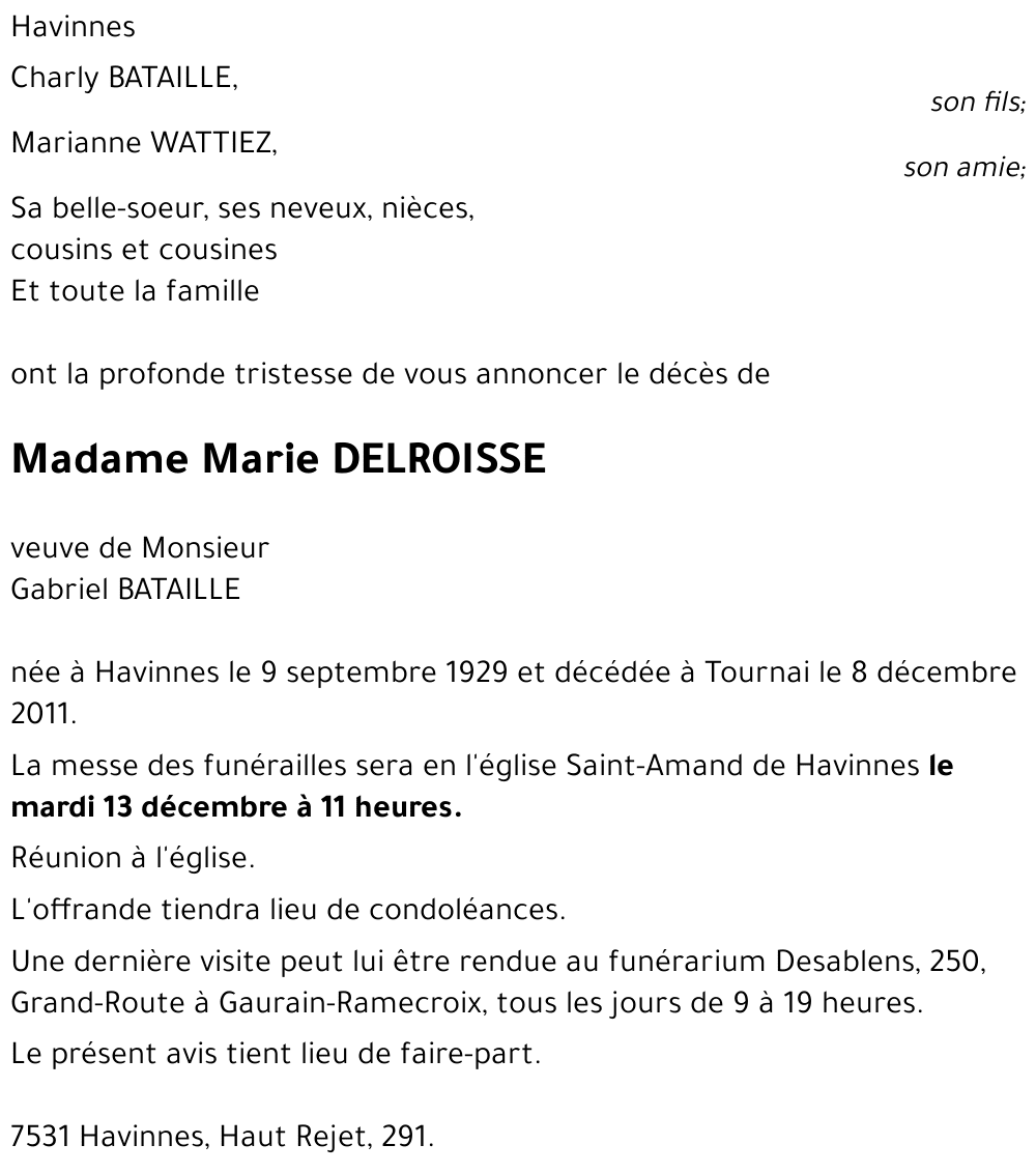 Marie DELROISSE