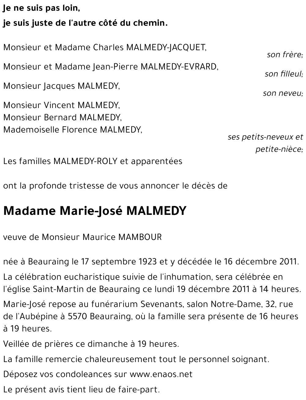 Marie-José MALMEDY