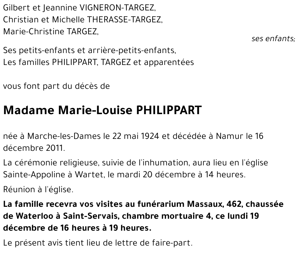 Marie-Louise PHILIPPART