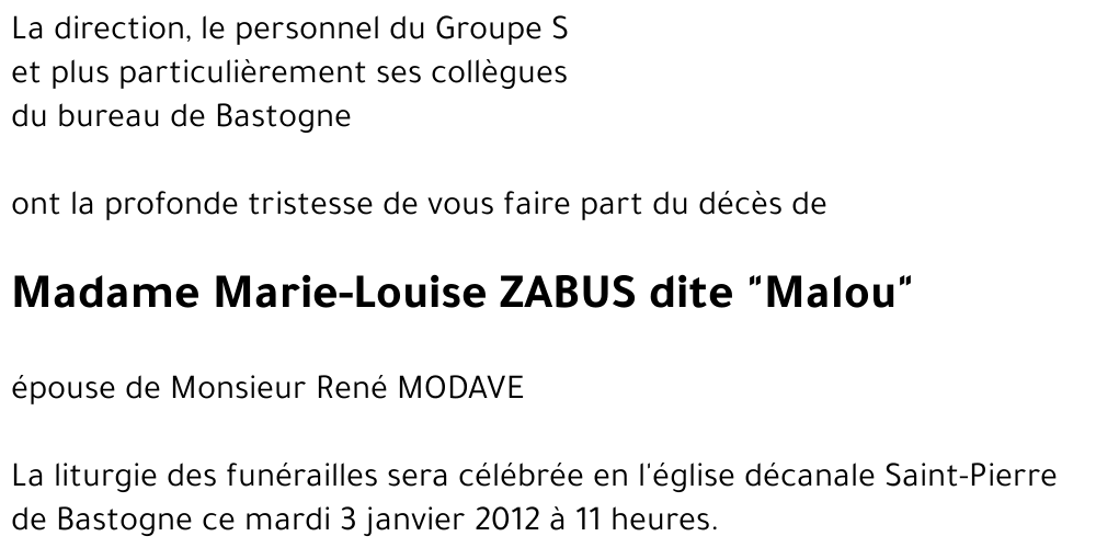 Marie-Louise ZABUS