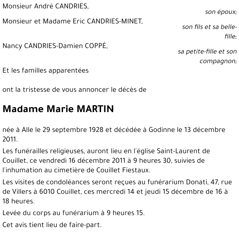 Marie MARTIN