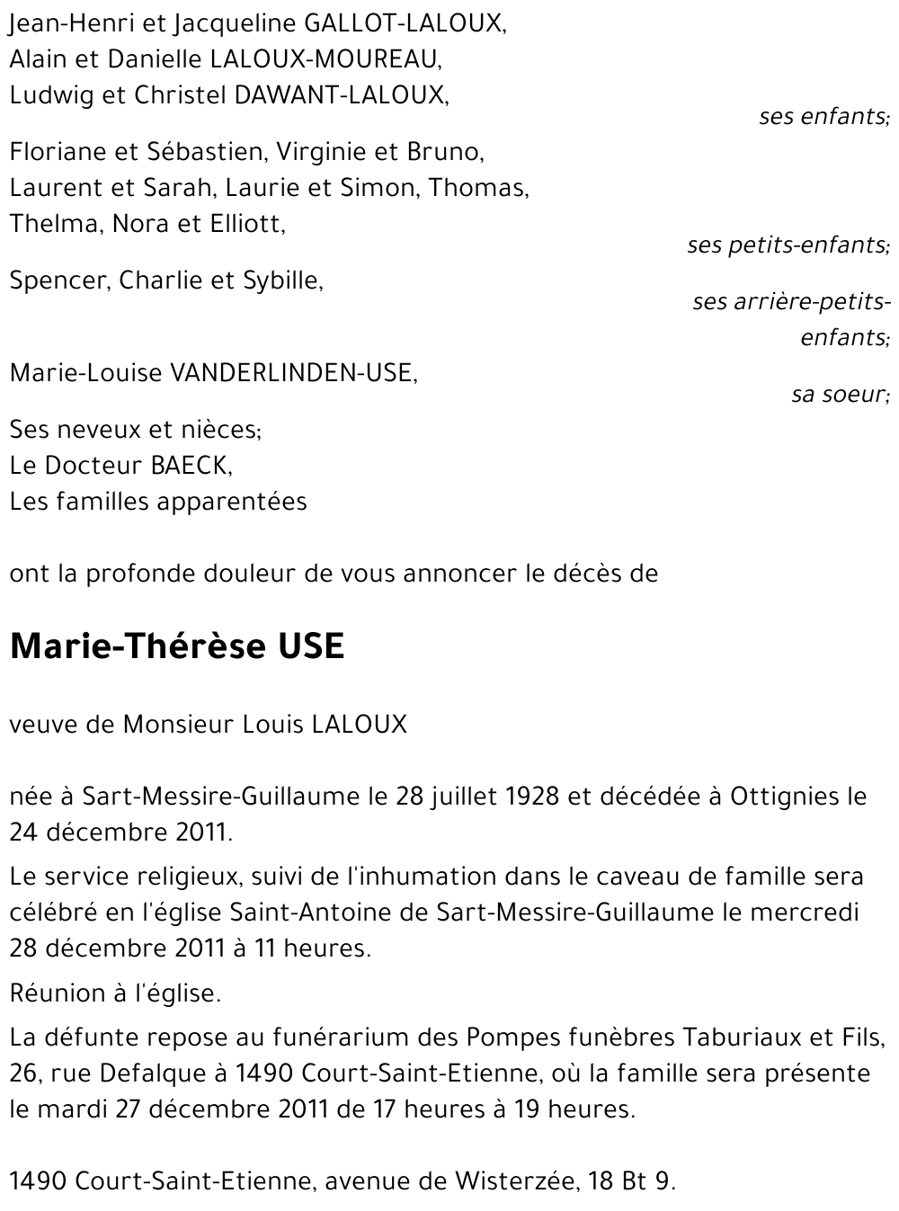 Marie-Thérèse USE