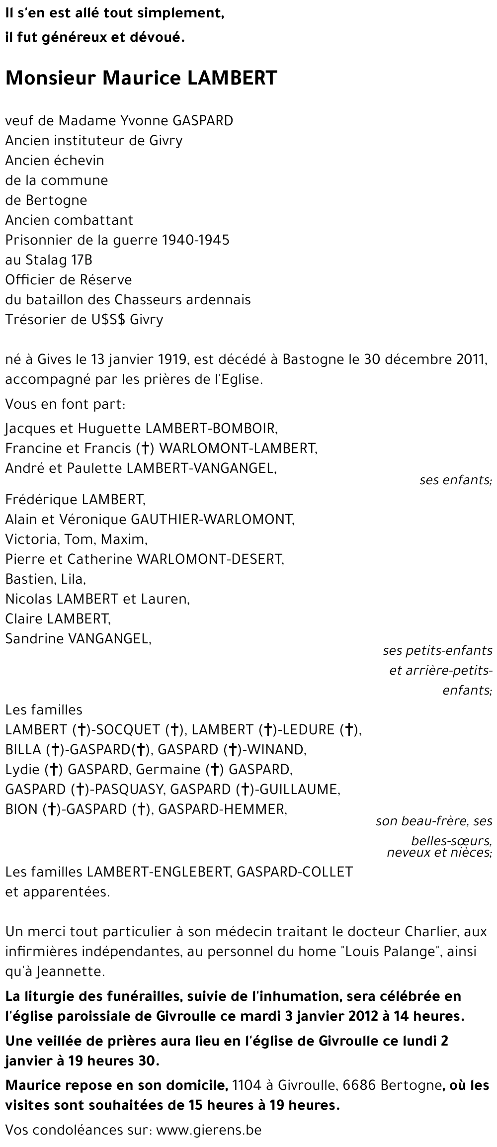Maurice LAMBERT