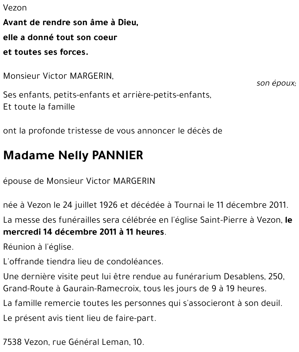 Nelly PANNIER