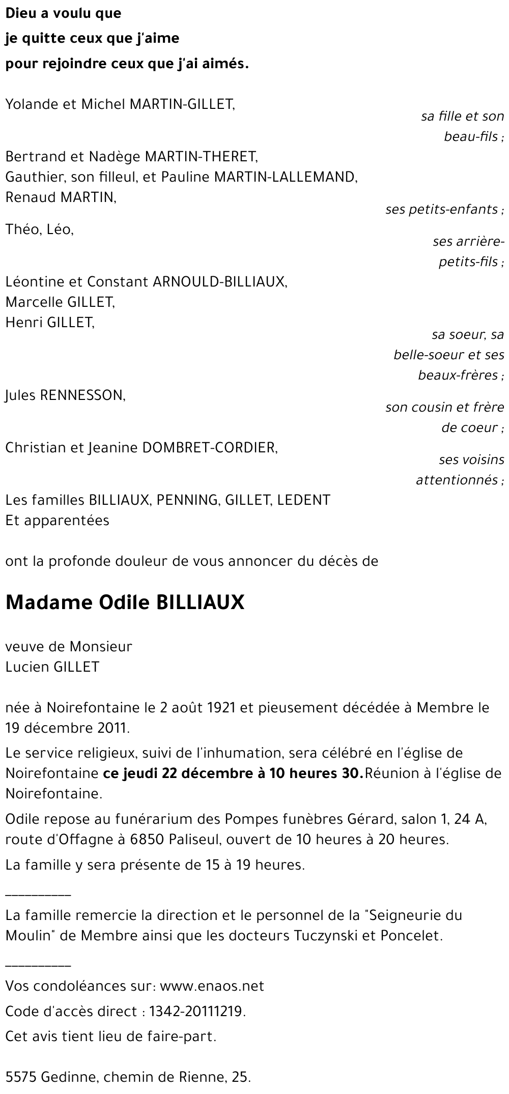 Odile BILLIAUX