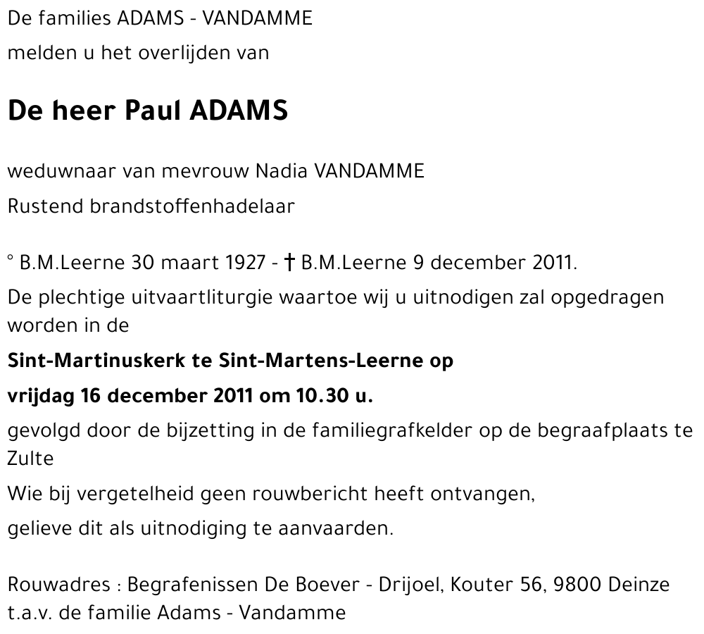 Paul ADAMS