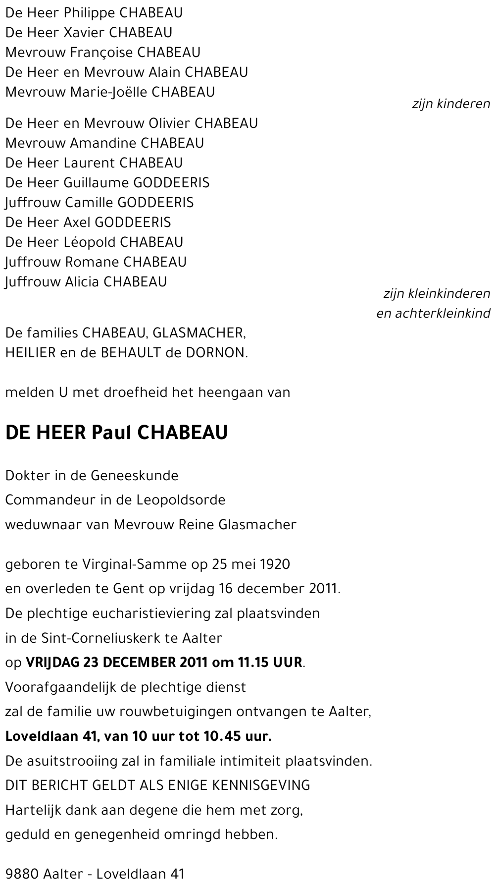 Paul CHABEAU